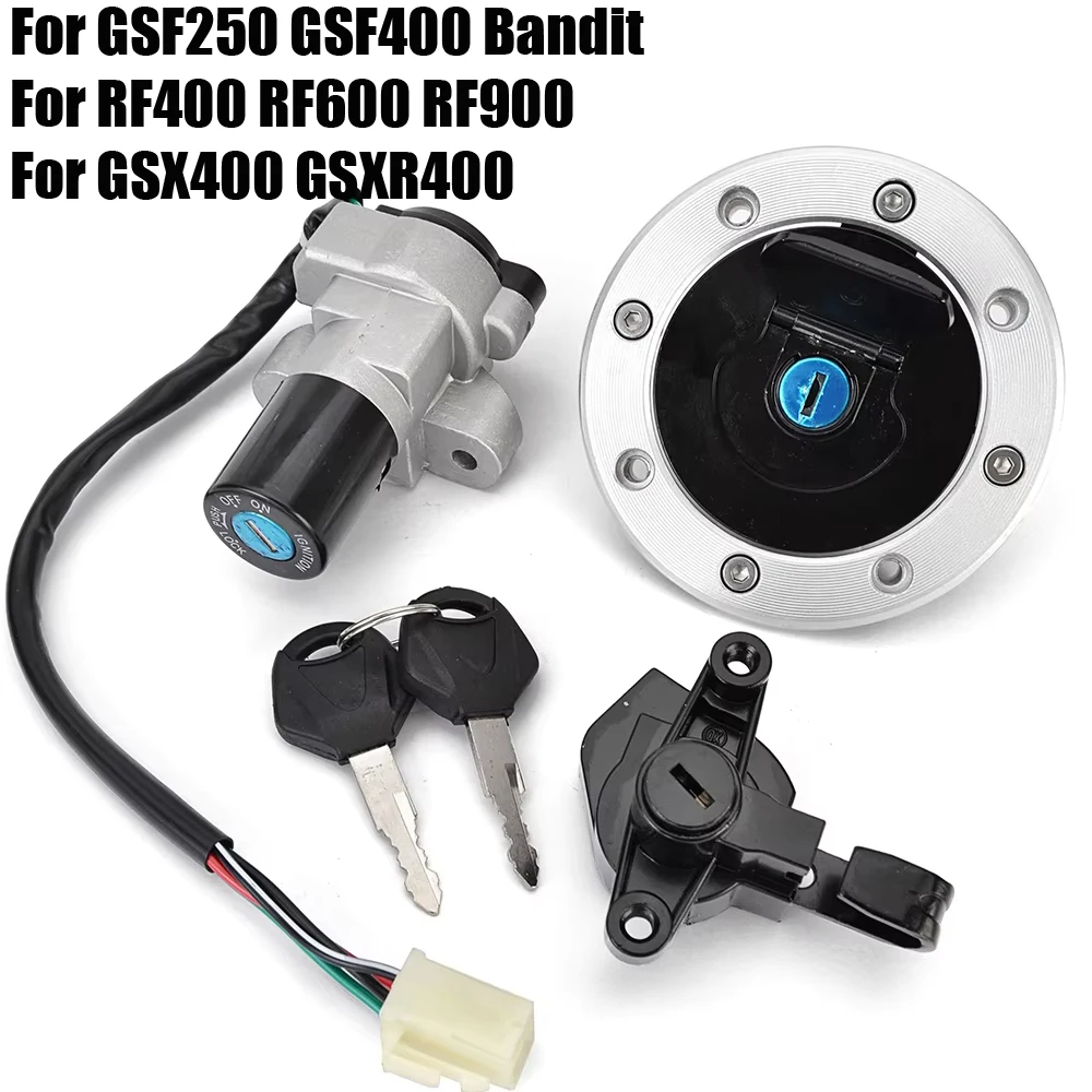 Ignition Switch Fuel Cap For Suzuki GSF250 GSF400 Bandit GSX400 GSXR400 RF400 RF600 RF900 / GSF 250 400 / RF 400 600 900