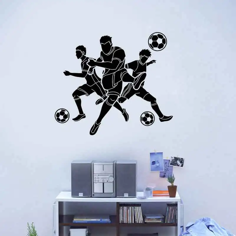 

Vinyl Wall Decal Football Match Sports Team Player Decal, Boys Room Sports Decoration Wall Decal, Kids Art Room Decoration zq17