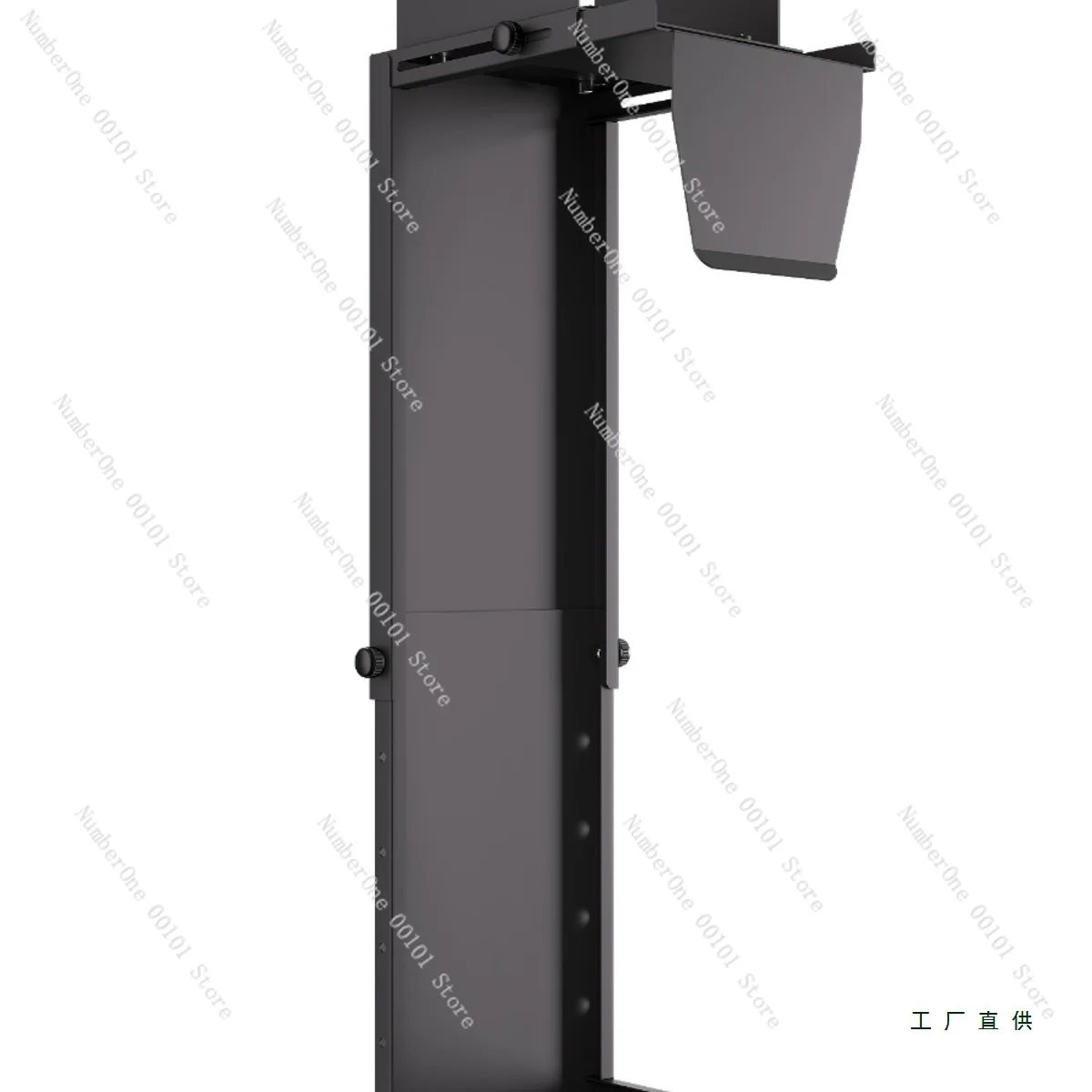 Heavy Duty CPU Holder Under Desk Adjustable Computer Tower Mount No Drill Punch Free PC Case Bracket Hanging Host Stand Small