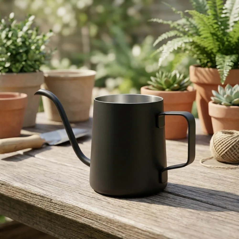 For Daily Plant Maintenance Stainless Steel Watering Can for Precision Pour Spout Tight Space Long Slender Spout Design