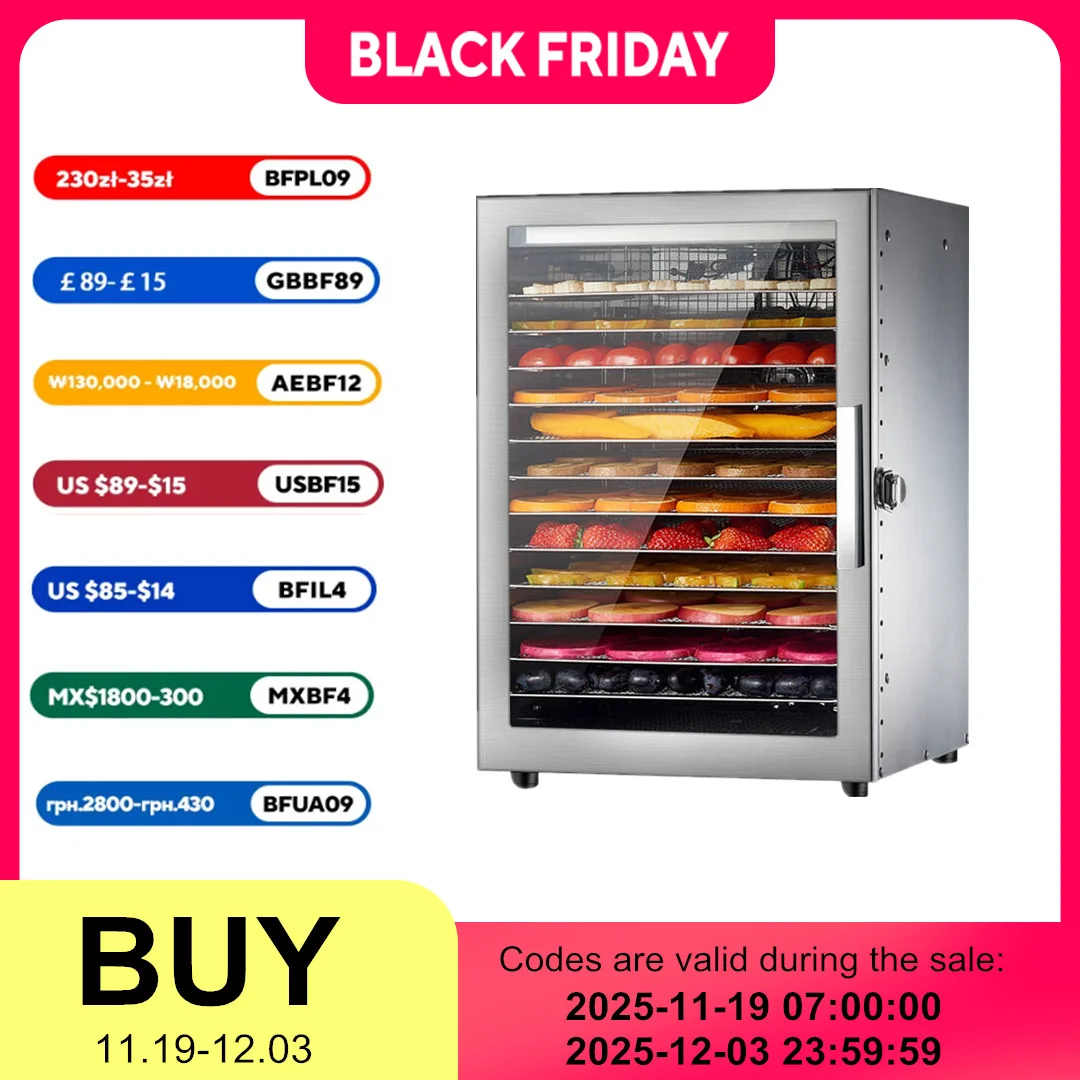 220V 110V 건조 과일 기계 식품 탈수 건조기 과일 건조기 상업적인 스테인리스 음식 건조기 말린 야채 애완 동물 간식