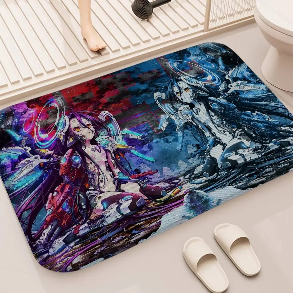 

Floor Mat Printed Large Carpets Room And Bedroom Carpets Bathroom Anti Slip No Game No Lifes Door MATS Small Carpets