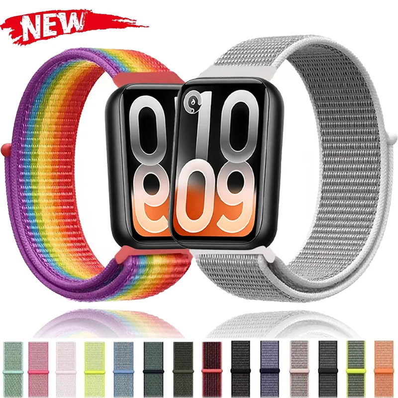 Nylon-Schlaufenarmband für Xiaomi Miband 10 Pro 9/8Pro Smart Band Sport Bequemes, atmungsaktives Armband für Redmi Watch4-5-6 Armband.