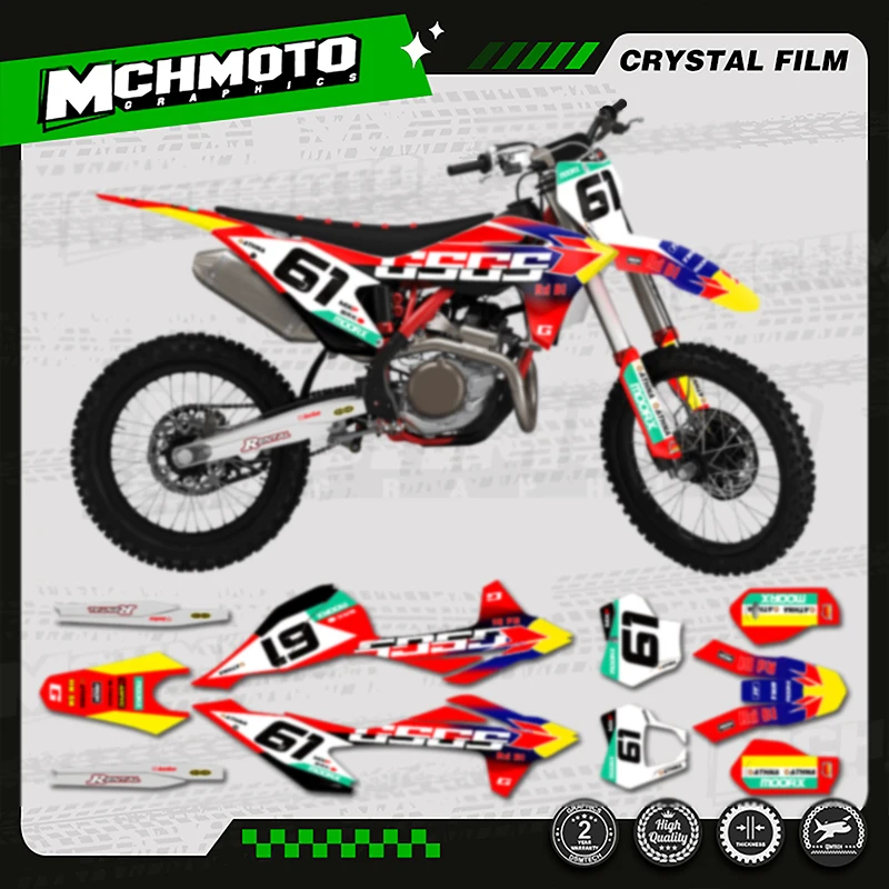 

MCHMFG Team Graphics Backgrounds Decals For Stickers Kit For GASGAS 2021 2022 2023 GAS GAS EC MC 004