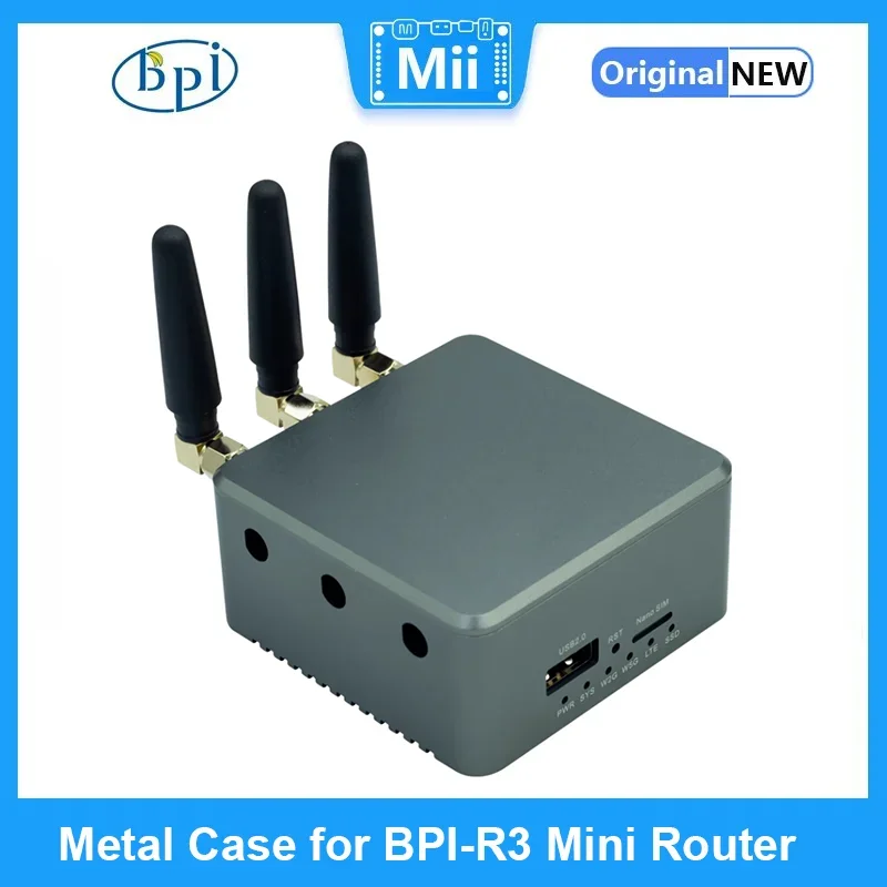 Imagem -02 - Metal Case para Banana pi Bpi-r3 Mini Router Demon Board Antena Wifi