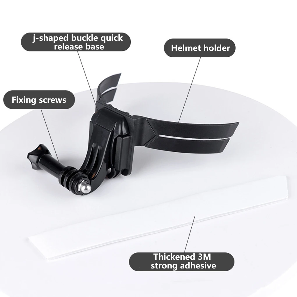 Motorcycle Helmet Adhesive Camera Mount Motorbike Hat Chin Bracket Support Holder Outdoor Cycling Supplies Replacement for GoPro