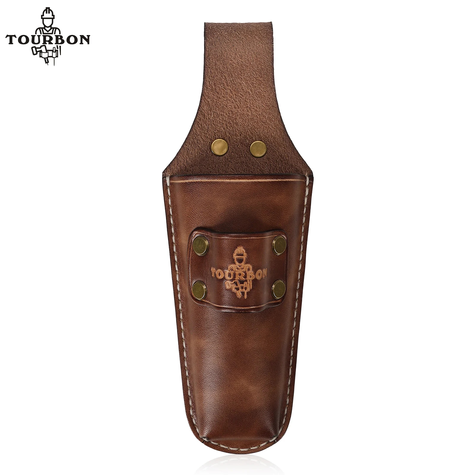 

Tourbon Garden Leather Pliers Pouch – Open Top Tool Holster with Belt Loop , Compact Carrier for Pruning Shears Farm Work