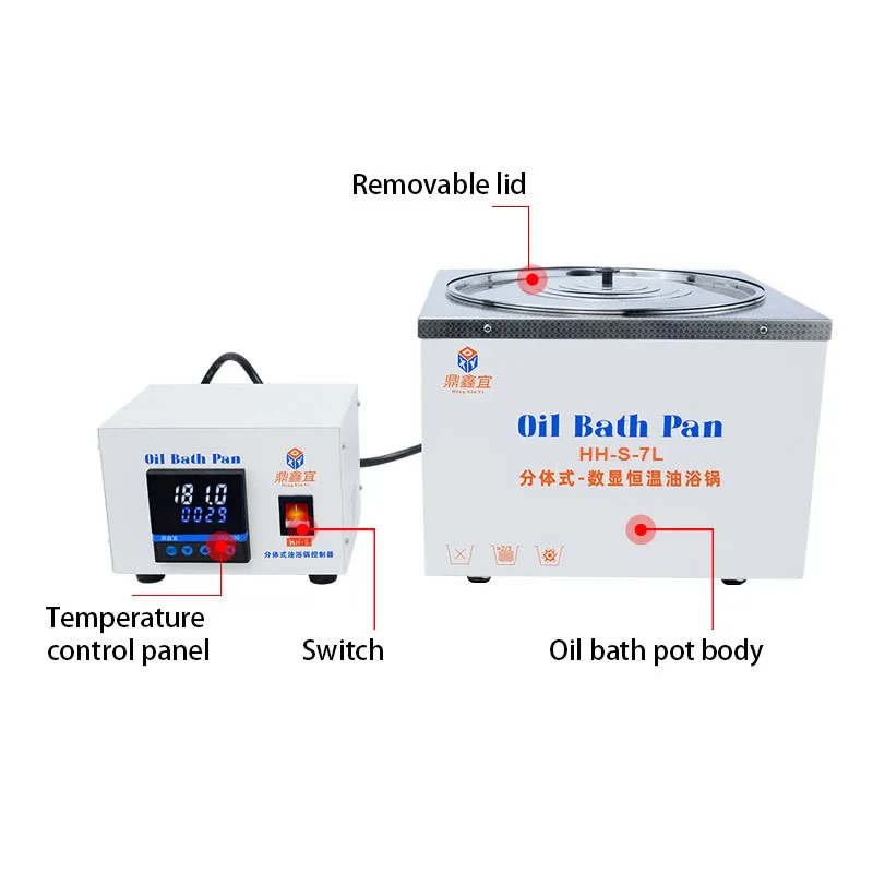 Laboratory digital display constant temperature single hole oil bath pot can be timed