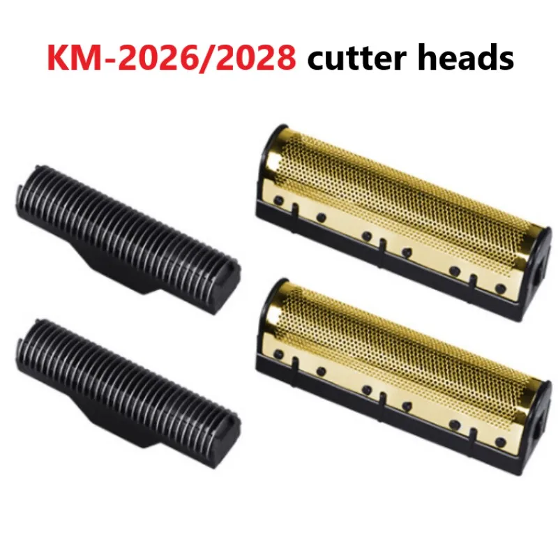Kemei Original Elektrorasierer Klingen Goldfolie Messernetz und Schneidkopf Geeignet für KM-2026 KM-2028 Schwimmrasierer