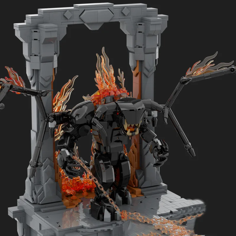 2375 PCS Space War Model Balrog - Durin's Bane MOC Customize Modular Building Block Educational Popular DIY Toy Christmas Gift