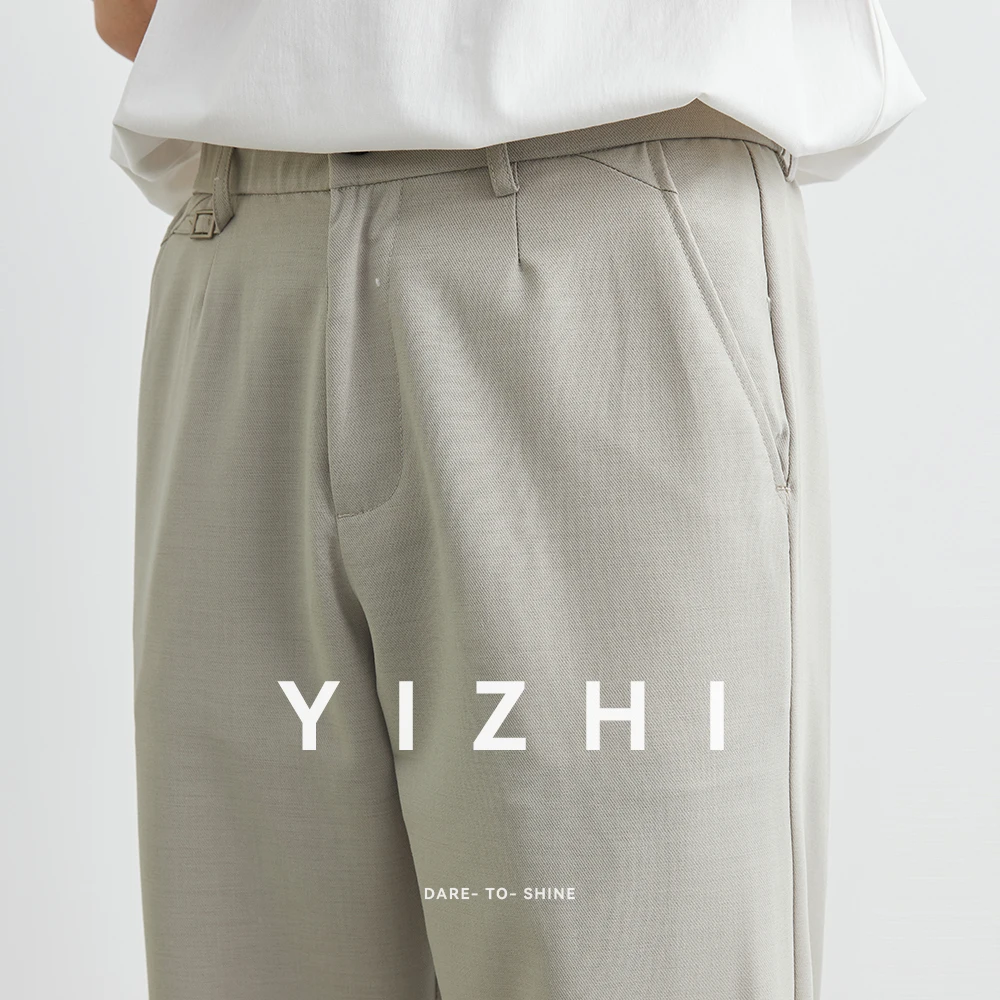 Men's Straight Casual Suit Pants 2025 Summer New Fashion Business Commuter Work Casual Pants Men's Suit Pants