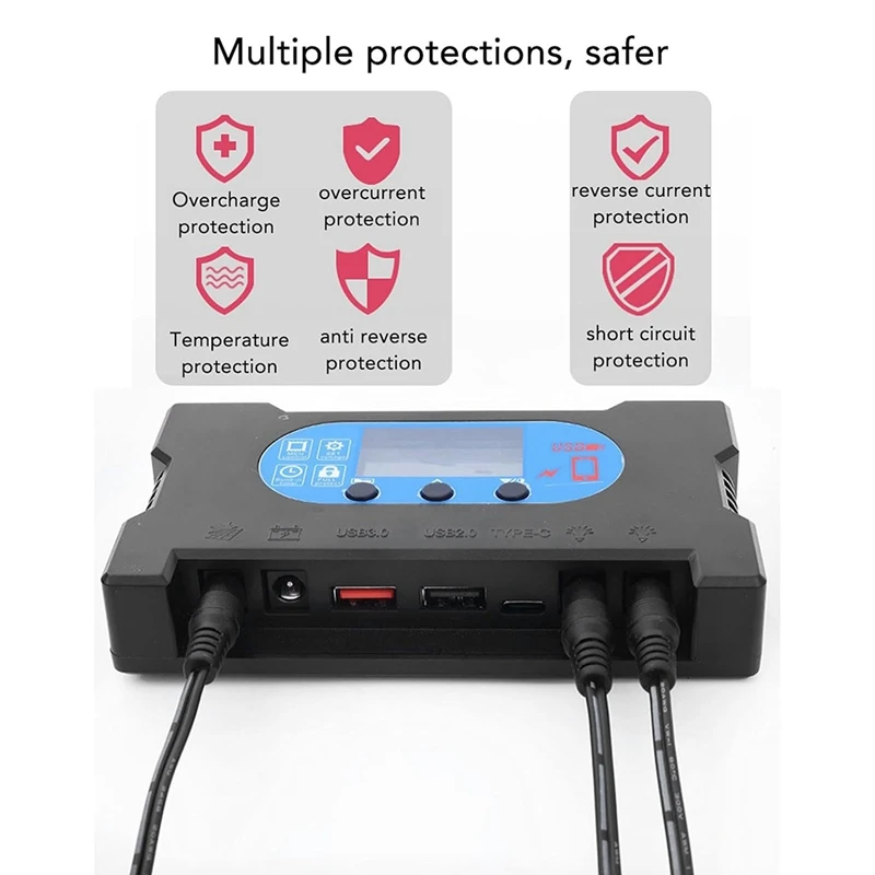 AB15-وحدة تحكم بالطاقة الشمسية بطارية ليثيوم حمض الرصاص وحدة تحكم عالمية مزدوجة USB شحن سريع وحدة تحكم بالطاقة الشمسية 50A