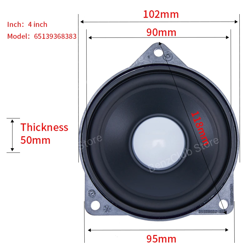 4 In Midrange Horn For BMW E60 E61 E63 E64 E65 E66 F07 F01 F02 F03 X3 E83 X5 E70 X6 E71 E72 3 5 7 Series Universal Music Speaker