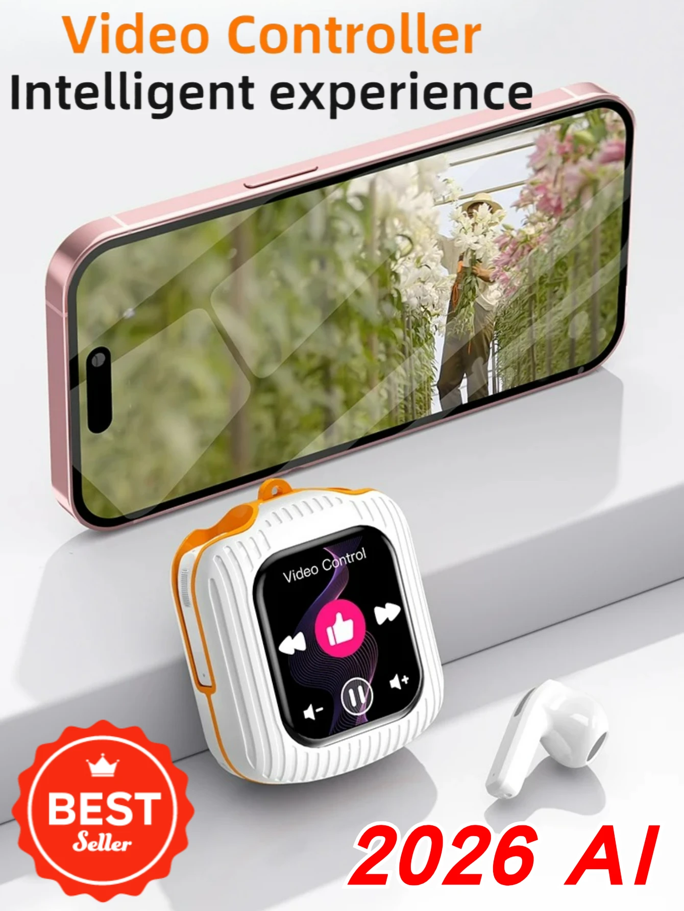 Nieuwe 2026 professionele LCD-touchscreen oordopjes Ingebouwde MP3-speler AI Vertaler Draadloze camerabediening voor smartphone