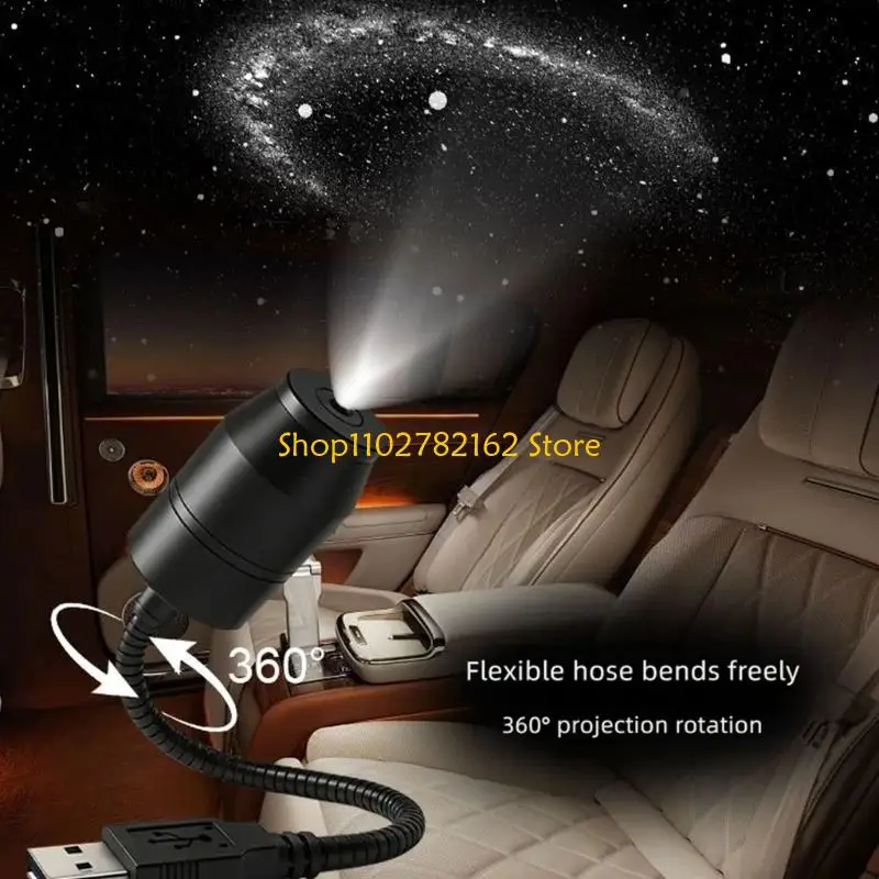 547B USB Interior Projector Light Decoration for Car Owners and Night Driving