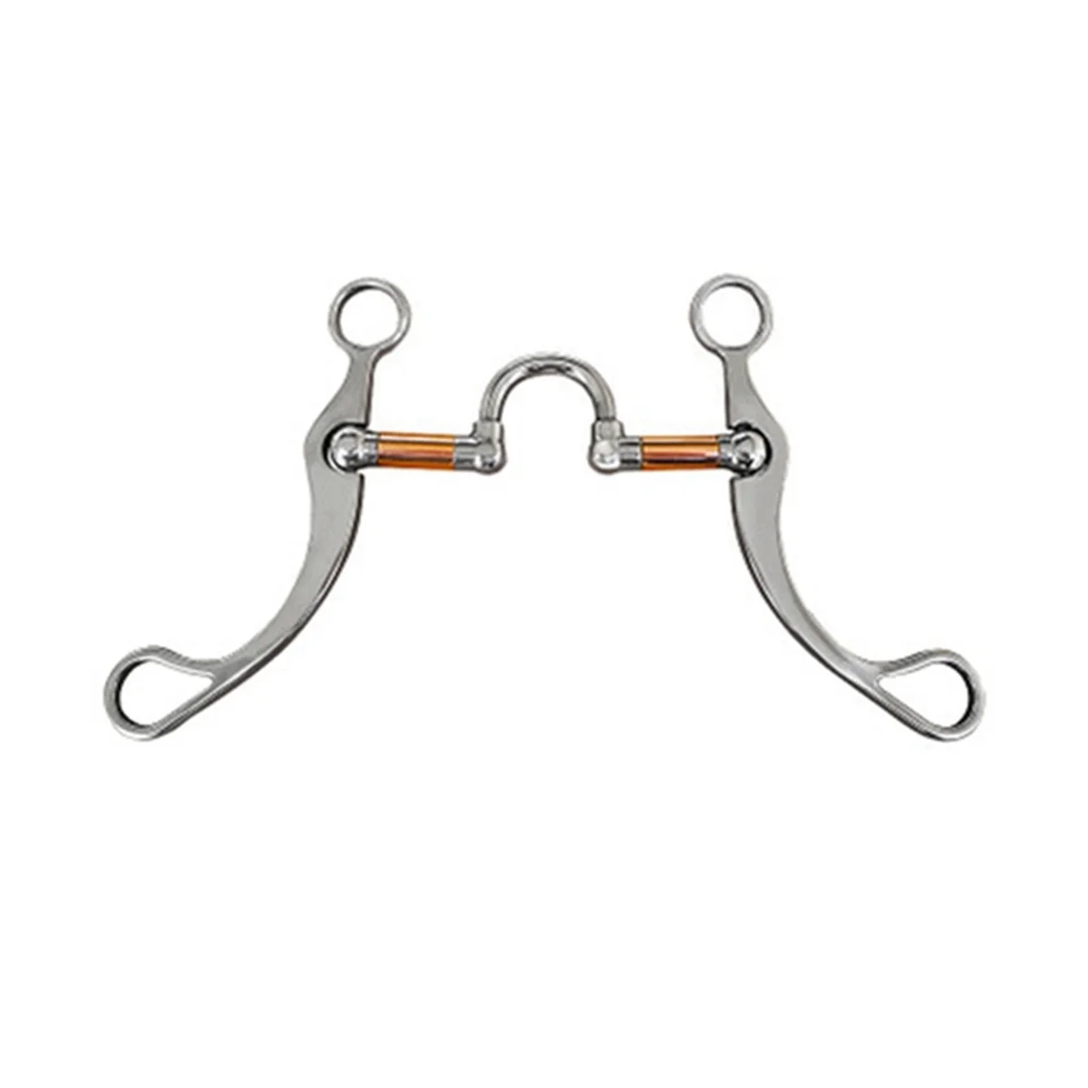 Stainless Steel Snaffle Bit Horse Bits Western Snaffle Bits for Mouth Training Bit with Copper Port