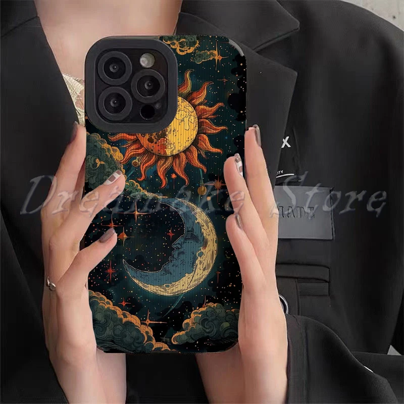 Moon and Sun Aesthetic Phone Cases for IPhone 11 12 13 15 16 Pro Max IPhone Case for IPhone 13