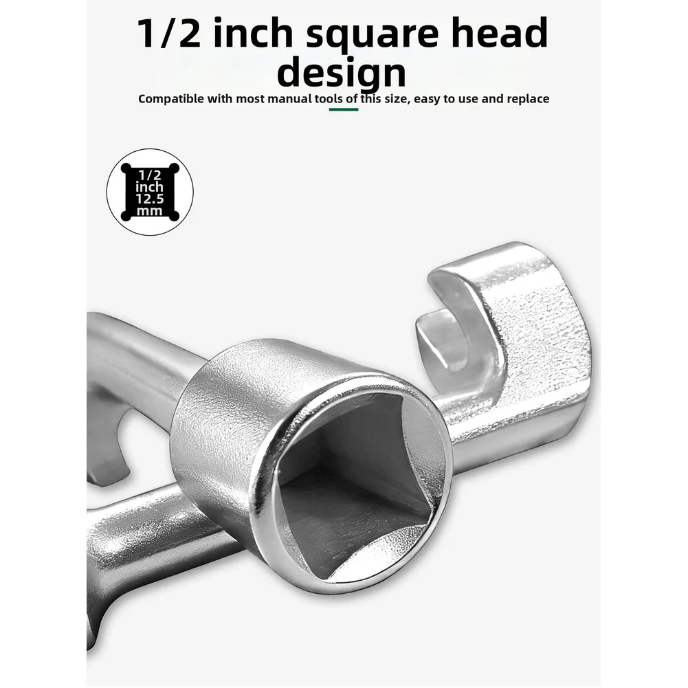 6Pcs L Shaped Fuel Injector Socket Wrench Set 12-19mm Steel Oil Tube Removal Tool For Diesel Engine Repair Kit