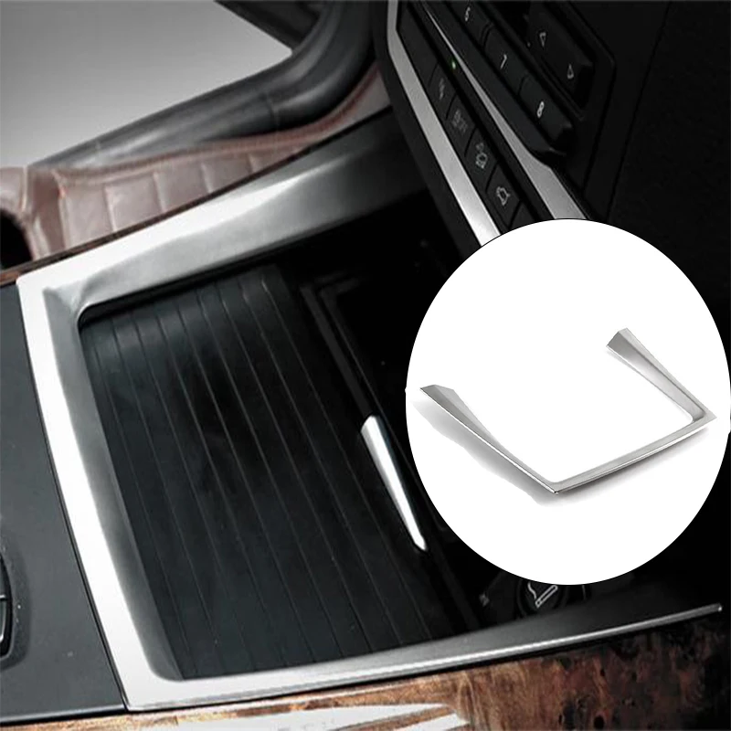 Car Styling Center Console Water Cup Holder Cover Frame Decoration Trim For BMW X5 X6 E70 E71 Interior Sticker Auto Accessorries