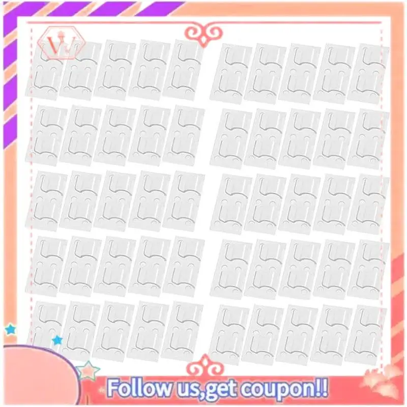 

Самоклеящиеся зажимы для проводов AT84-50Piece, органайзеры для кабелей, для гирлянд, декоративных светильников и кабелей.