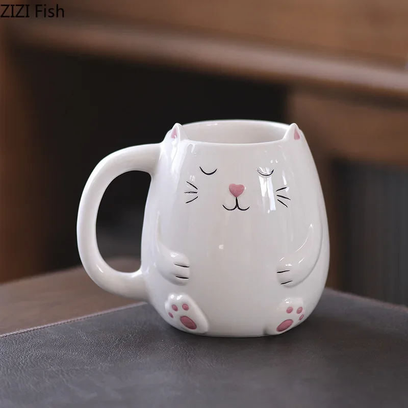 Cartoon Animal Cup Three-dimensional Ceramic Mug Coffee Mug Frog Hedgehog Cute Children's Breakfast Cup Christmas Gifts view 3