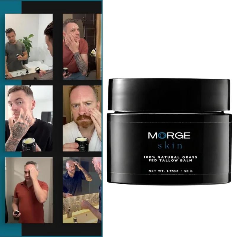MORGE Skin 100 Percent Natural Grass Fed Tallow Balm Hydrating Repair Facial Skin Balm 50g Gentle Facial Skin Moisturizing Balm