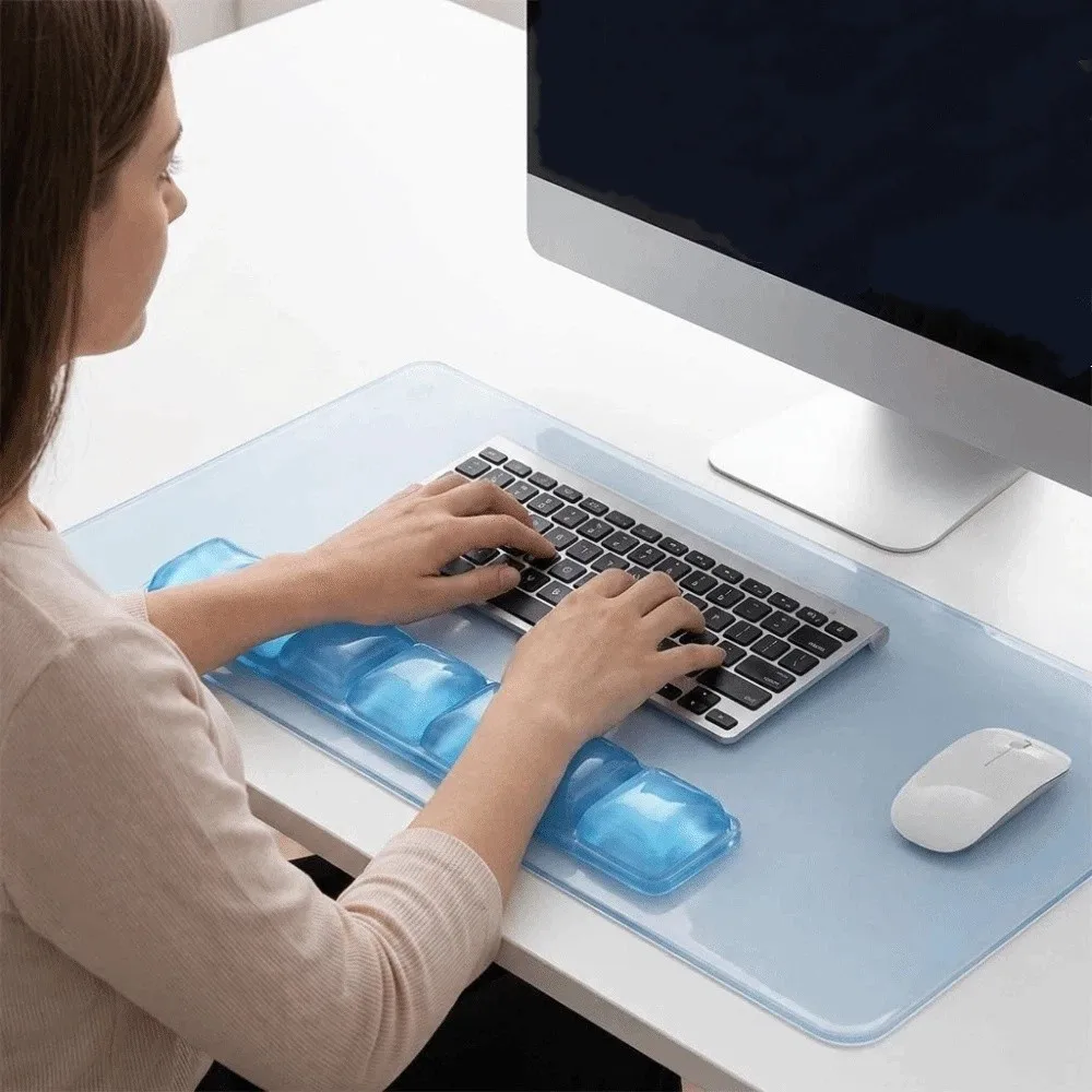 Creative Clear Mouse Wrist Rest Transparent Soft Silicone Gel Wrist Pad Jelly Effectively Mouse Wrist Support Pad School