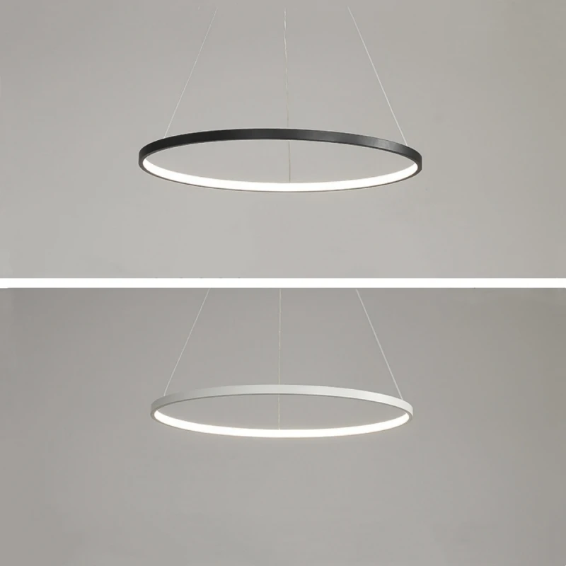 Modern Circular LED Teto Lâmpada Pingente, Dining Living Room Mesa Central, Decoração Do Quarto Da Cozinha, Luminária de suspensão