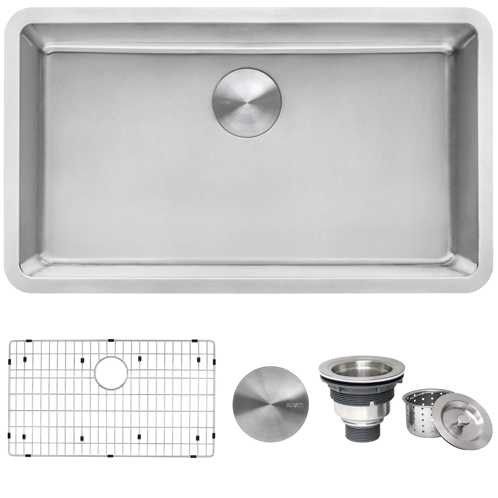 31-in 16-Gauge Stainless Undermount Kitchen Sink - RVM5931