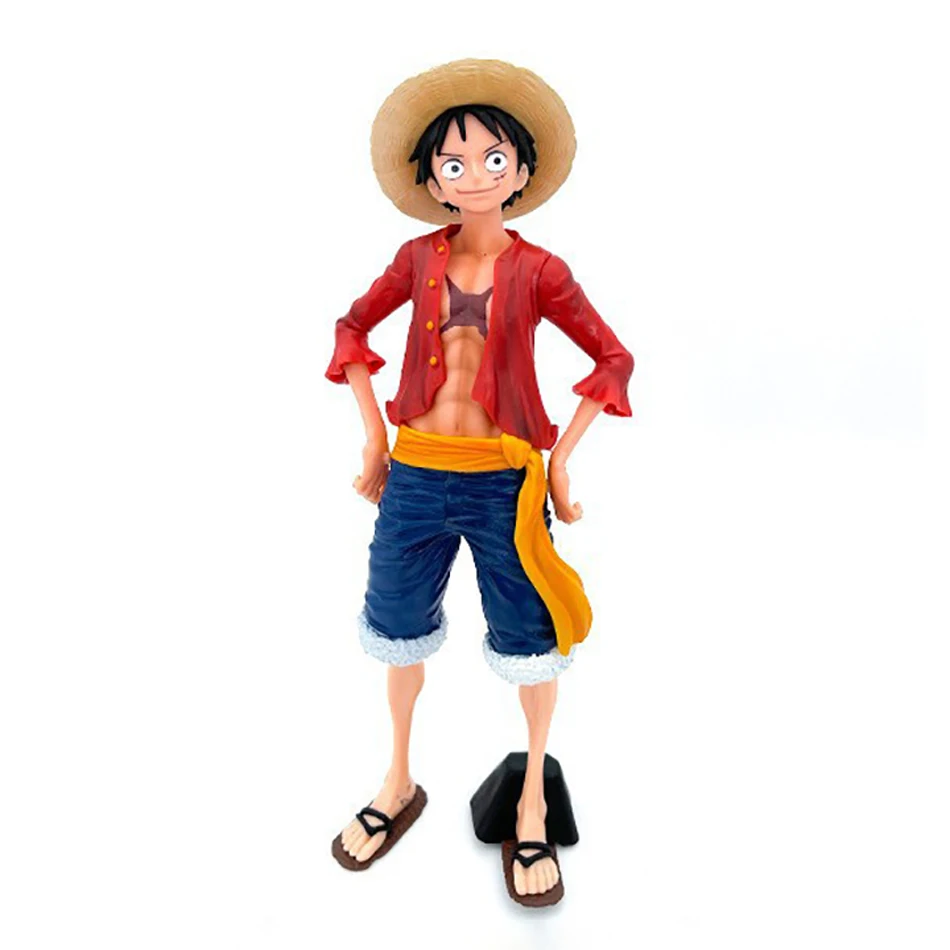 Heißer Anime One Piece Actionfigur: Selbstbewusster, lächelnder Luffy mit drei wechselbaren Gesichtern – Sammlermodell, Geschenk, Kinderspielzeug, Auto- und Schreibtisch-Deko
