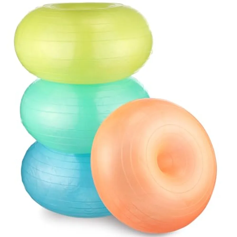 

Набор из 4 гибких надувных стульев-мячей для класса с насосом, подушки-сиденья для упражнений на баланс и устойчивость