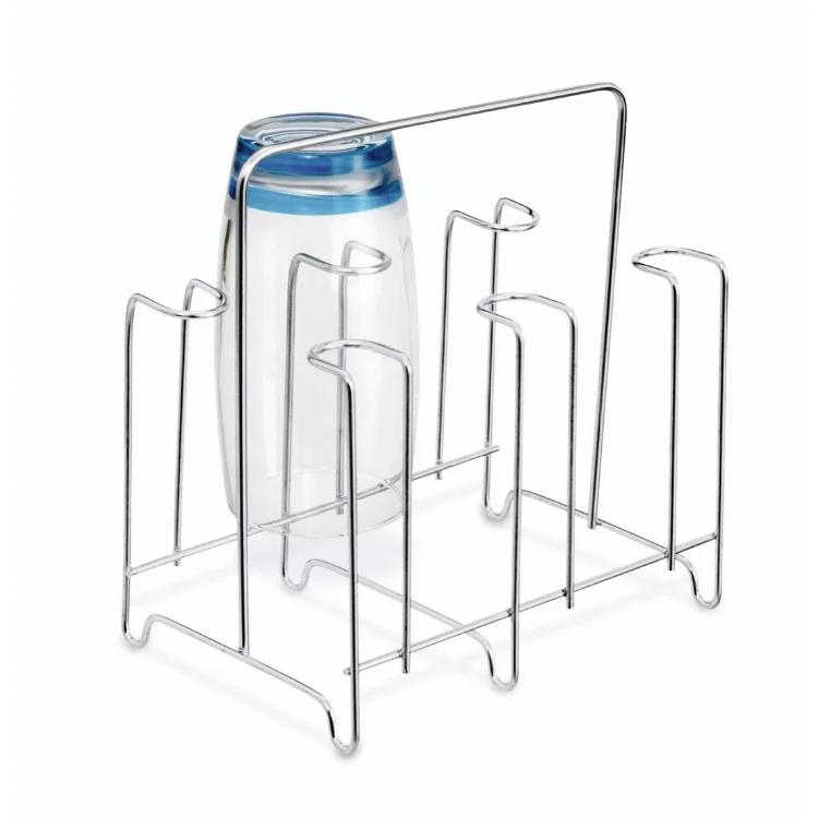 6 Places Chrome Drainer Holder Kitchen Organization