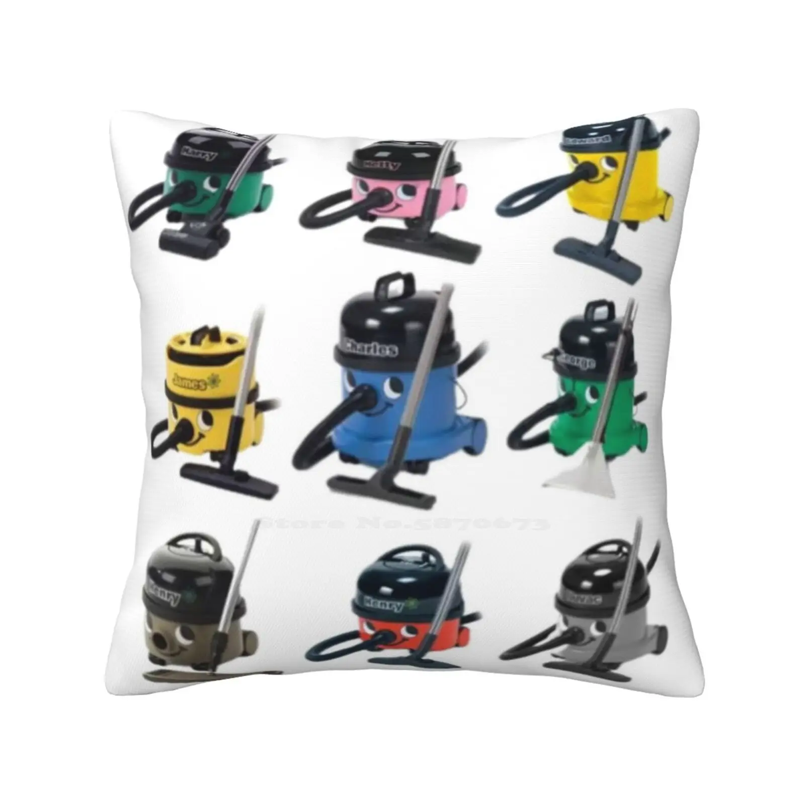 Henry Hoover And Friends Pillowslip Pillowcase Reminders Of Him Cleaning George Harry Henry Hoover Retro Vacuum Cleaner