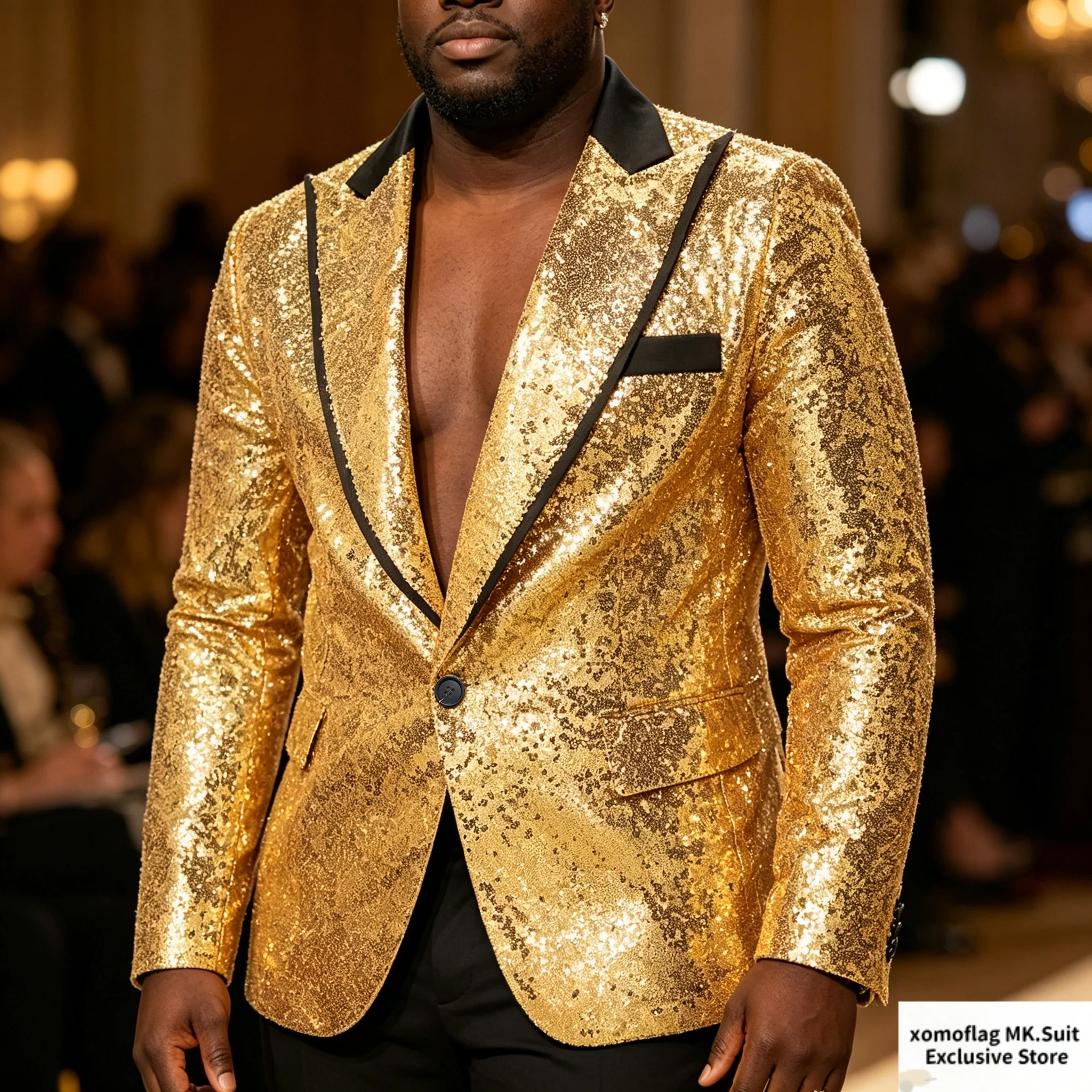 Multi Colors Men's Luxury Sequin Suit Jacket Red Black Golden 7XL Large Size Party Stage Host Banquet Performance Dress Blaser