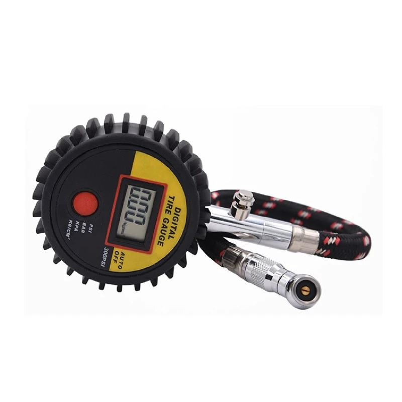 Factory Supply Lcd Screen Digital Tire Deflation Tyre Digital Pressure Gauge With Ball Foot Air Chuck