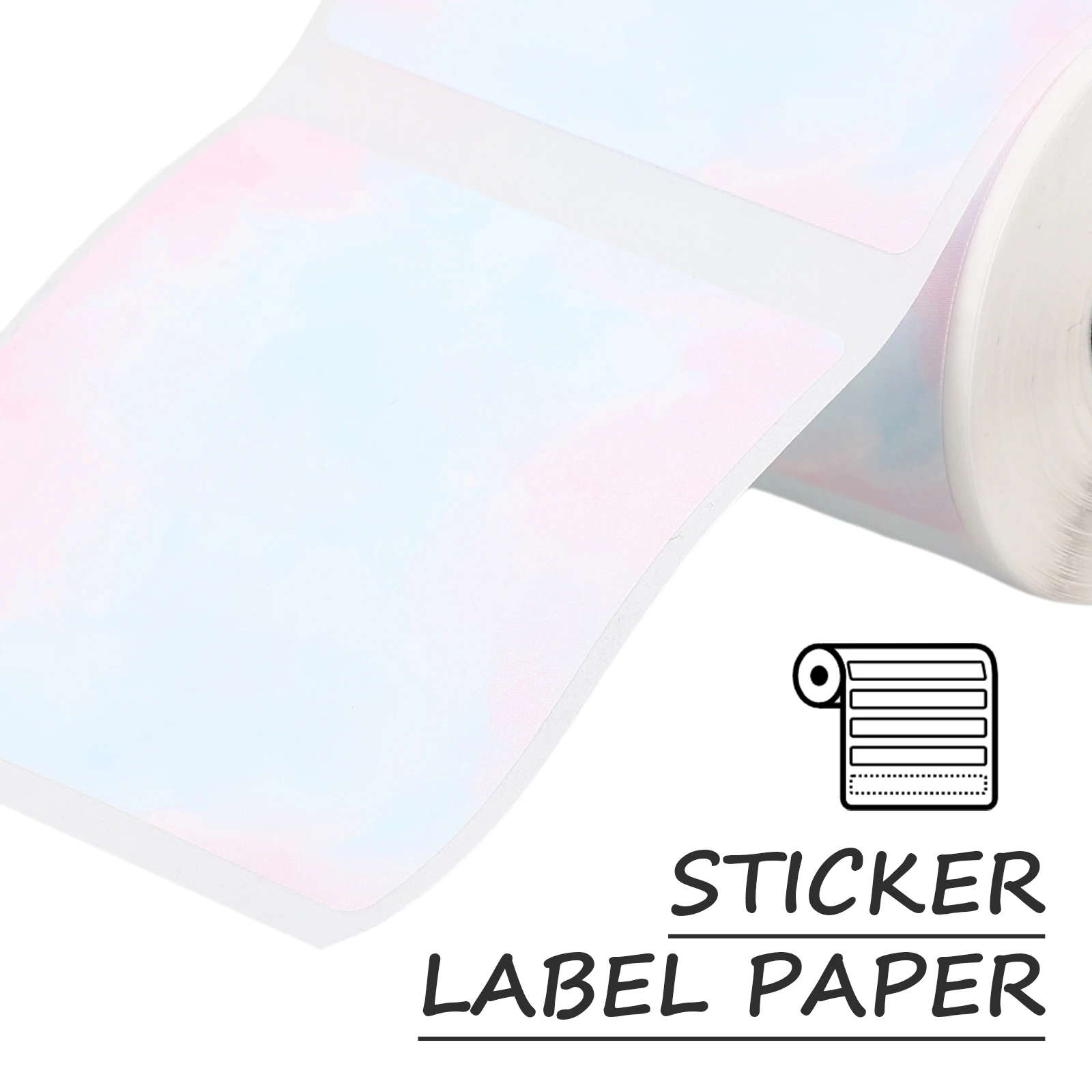 

Colorful Gradient Thermal Labels 50x50mm Self Adhesive Sticker Paper Price Tag Clear Shipping Address Name Tags