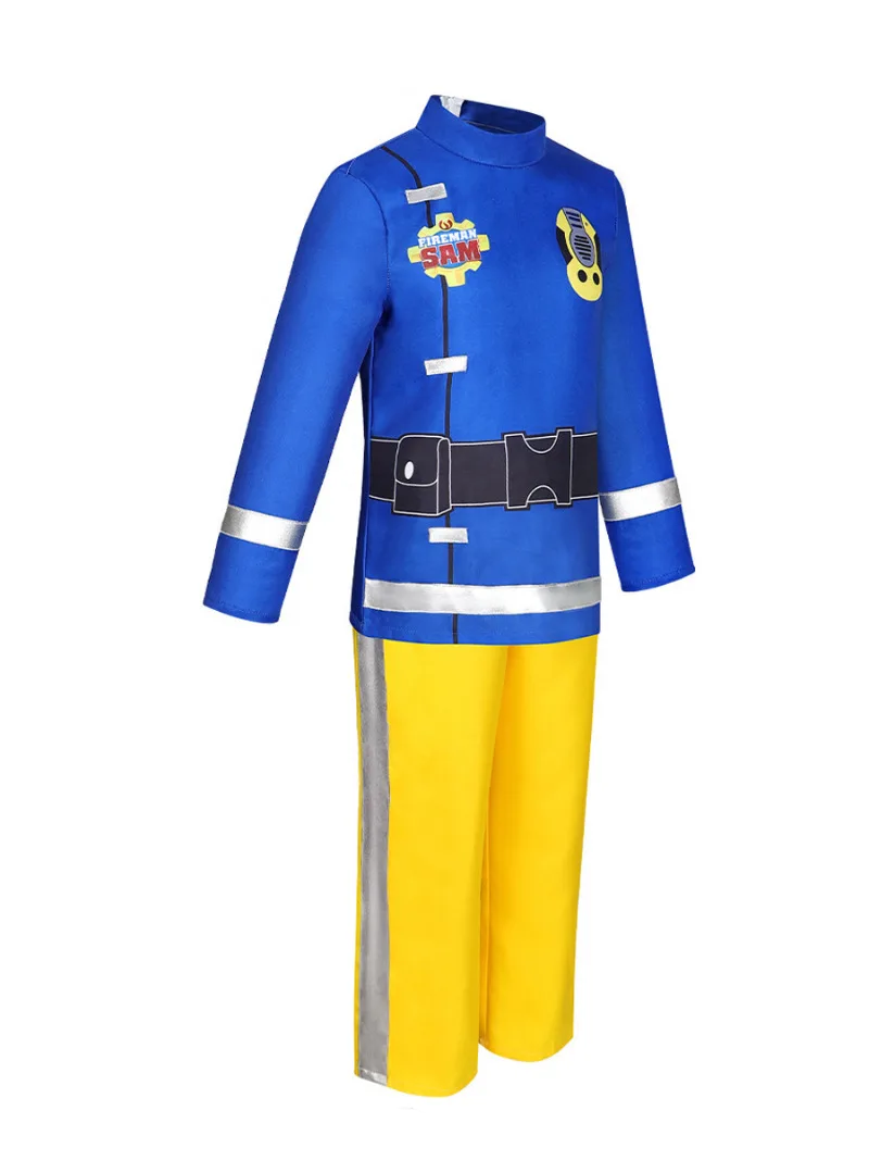 FiremanSam Kid Performance Costumes Stage Performance Dress Up Sam Firefighters Children's Gifts Christmas Carnival Cosplsy