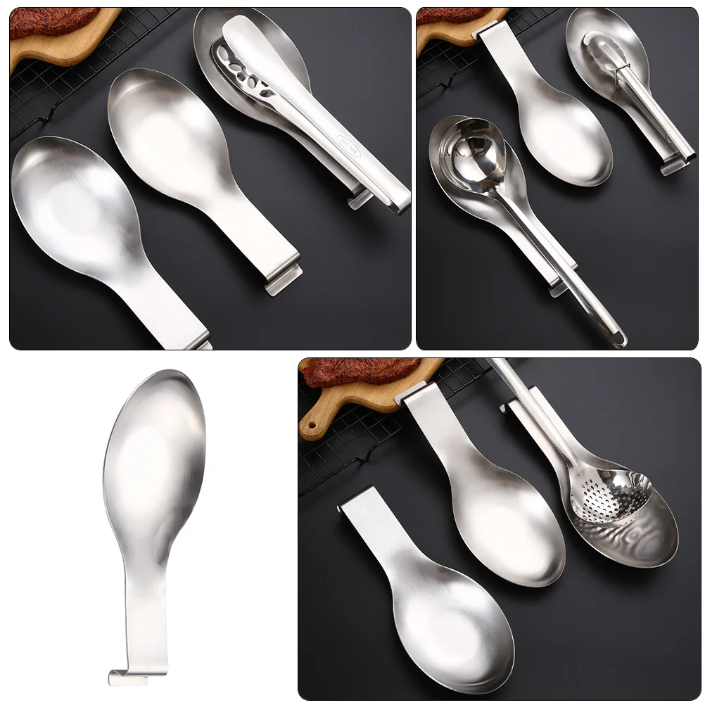 

Stainless Steel Spoon Holder Kitchen Buffet Ladle Storage Rack Heat Resistant Rustproof Tableware Organizer Stand Decorative
