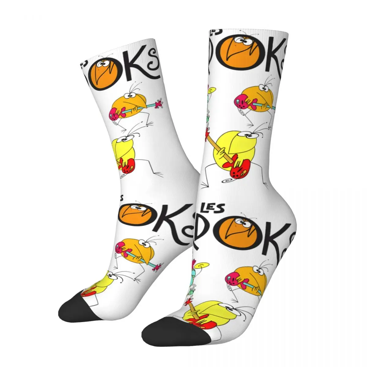 Happy Funny Music Men's Socks Vintage Harajuku L-Les Shadoks Hip Hop Novelty Seamless Crew Crazy Sock Gift Printed