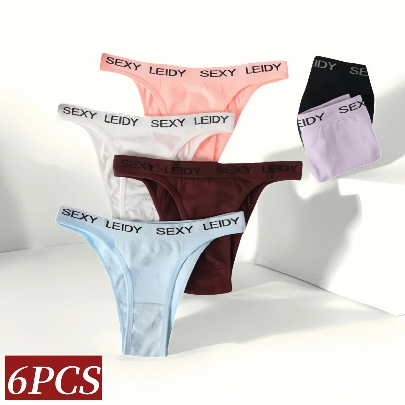 

6 шт./компл. бразильские трусики с поясом с надписью, женское бесшовное нижнее белье, женские трусы, сексуальные трусы, нижнее белье, удобное нижнее белье