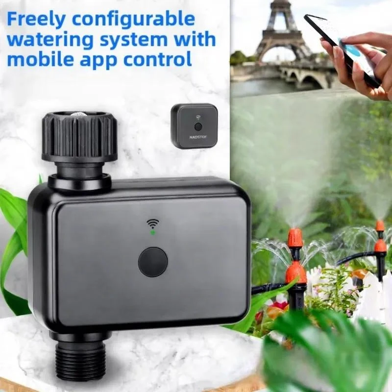 Bluetooth Wi-Fi Remote Plant Watering Controller Gateway Dual Outlet Smart Irrigation Timer for Family Farming
