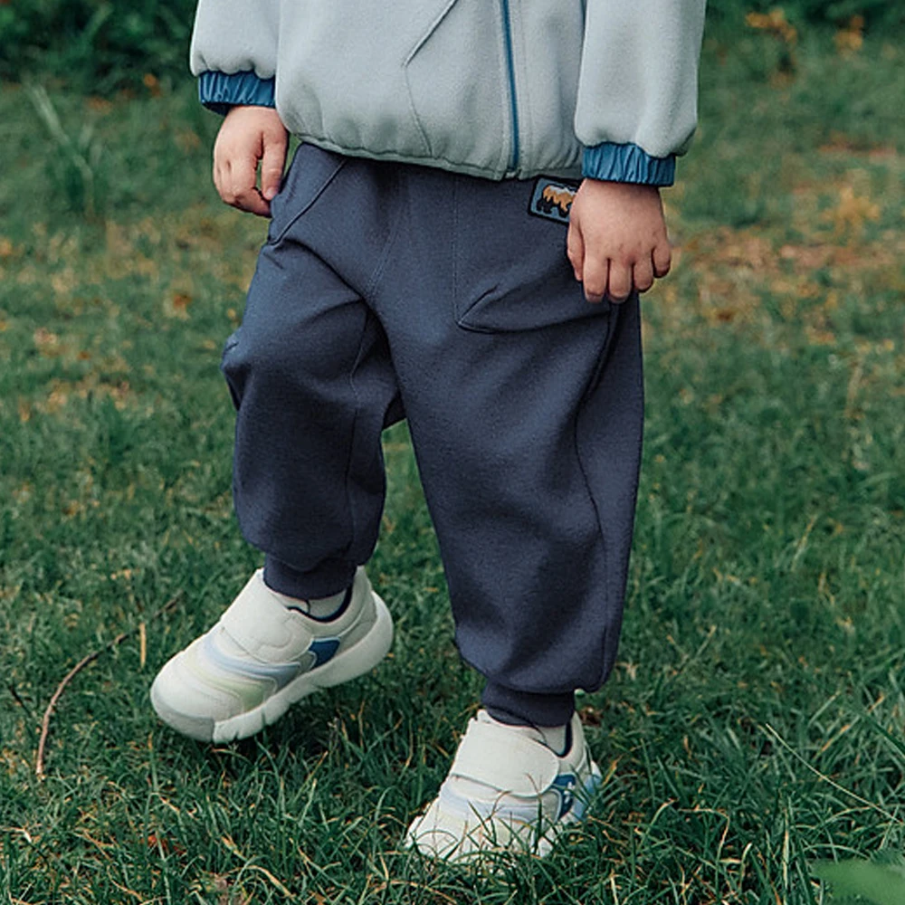 Dave Bella Children Autumn Straight Pants Boys Spring Elastic Waist Pants Casual Sports Pocket Jogger Trousers DB3262827