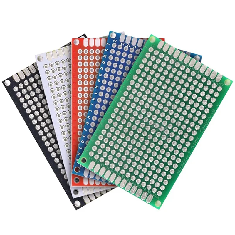 10PCS 4*6cm Double Side Prototype PCB DIY Universal Printed Circuit Board Blue Black Yellow Red Green 4x6cm PCB For Arduino