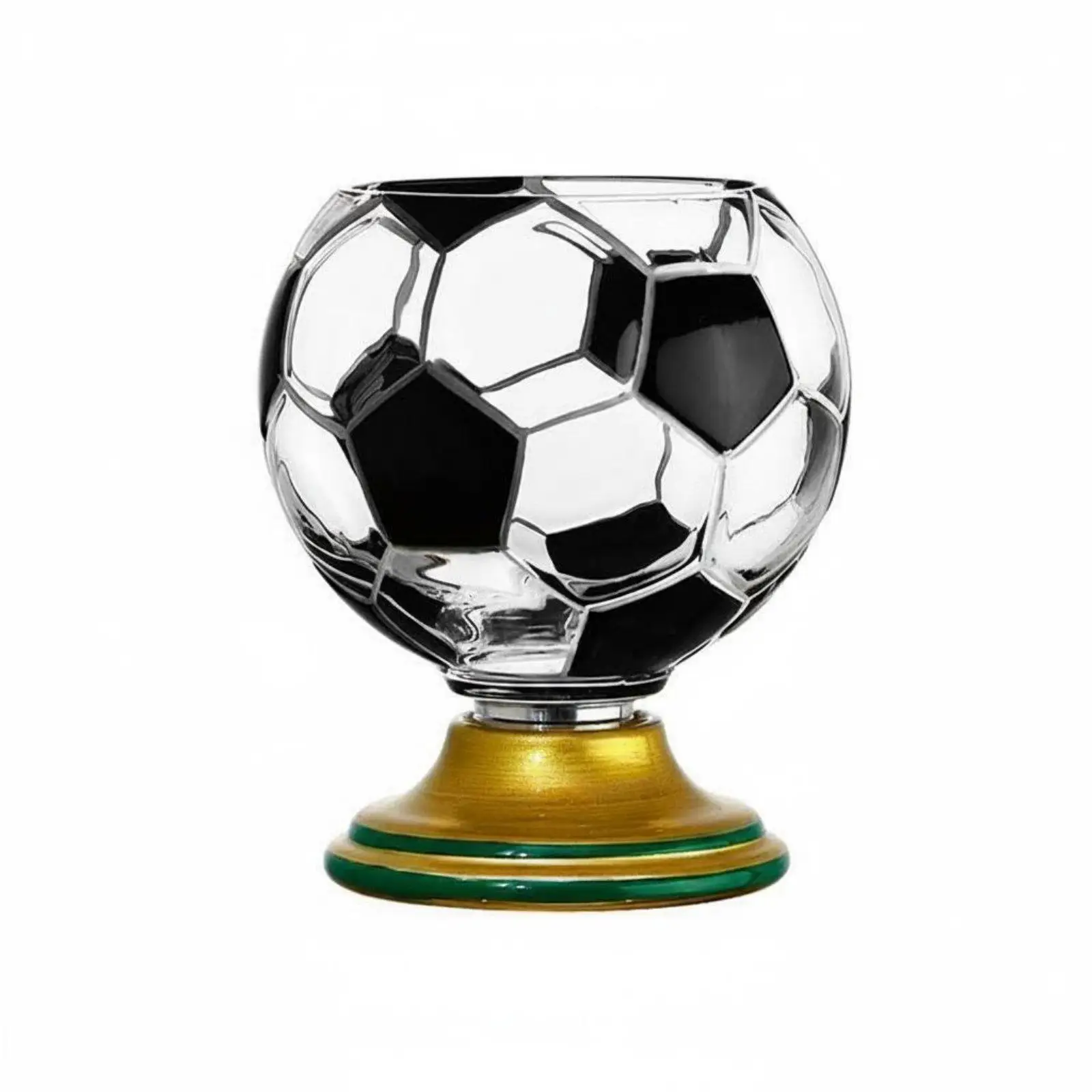 Ball Cup Glass Hand Painted Glass Creative Gift Soccer Ball Cup for Home, Bar,