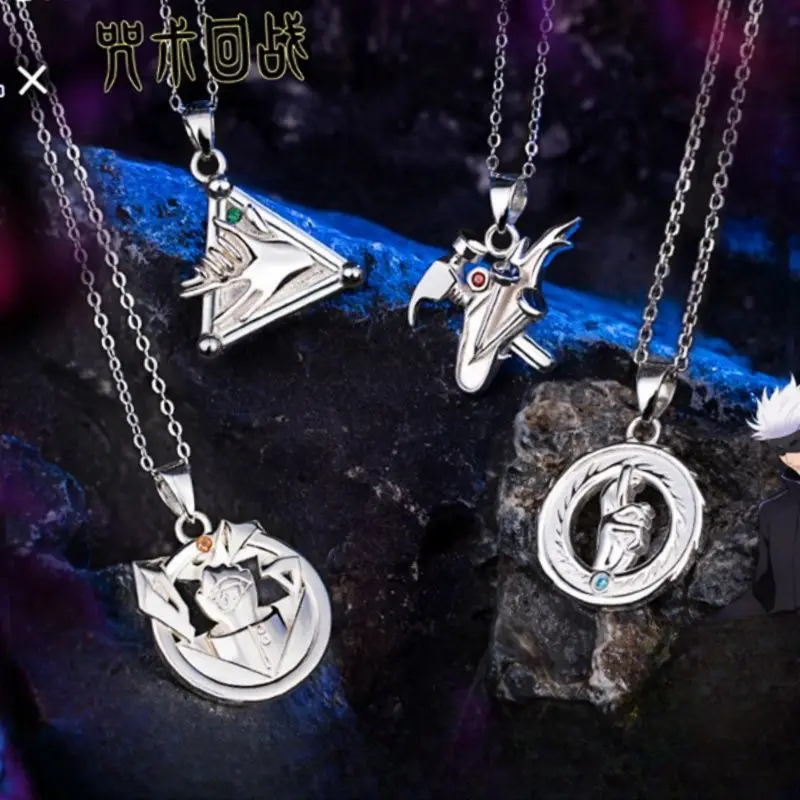 

New Jujutsu Kaisen Gojo Satoru Itadori Yuji Kugisaki Nobara Peripherals Necklace Pendant Jewelry Lucky Zircon FashionAccessories