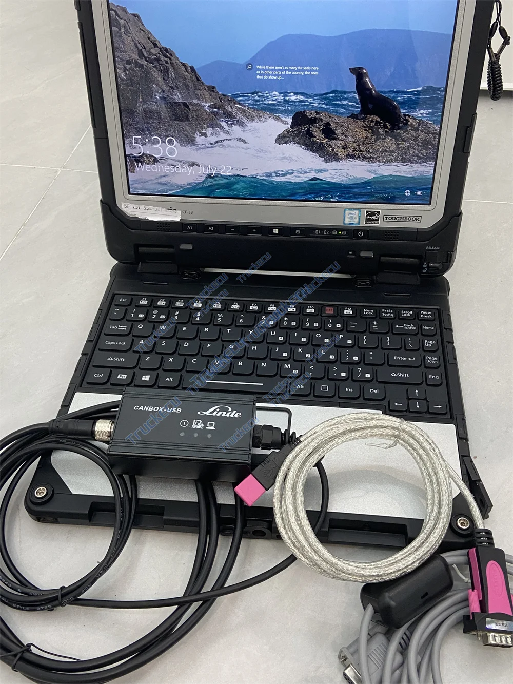 CF33 Laptop Linde Forklift Truck Lift Truck Diagnostic Tool Pathfinder Lindos Lsg Software Linde Canbox Doctor Diagnostic Cable