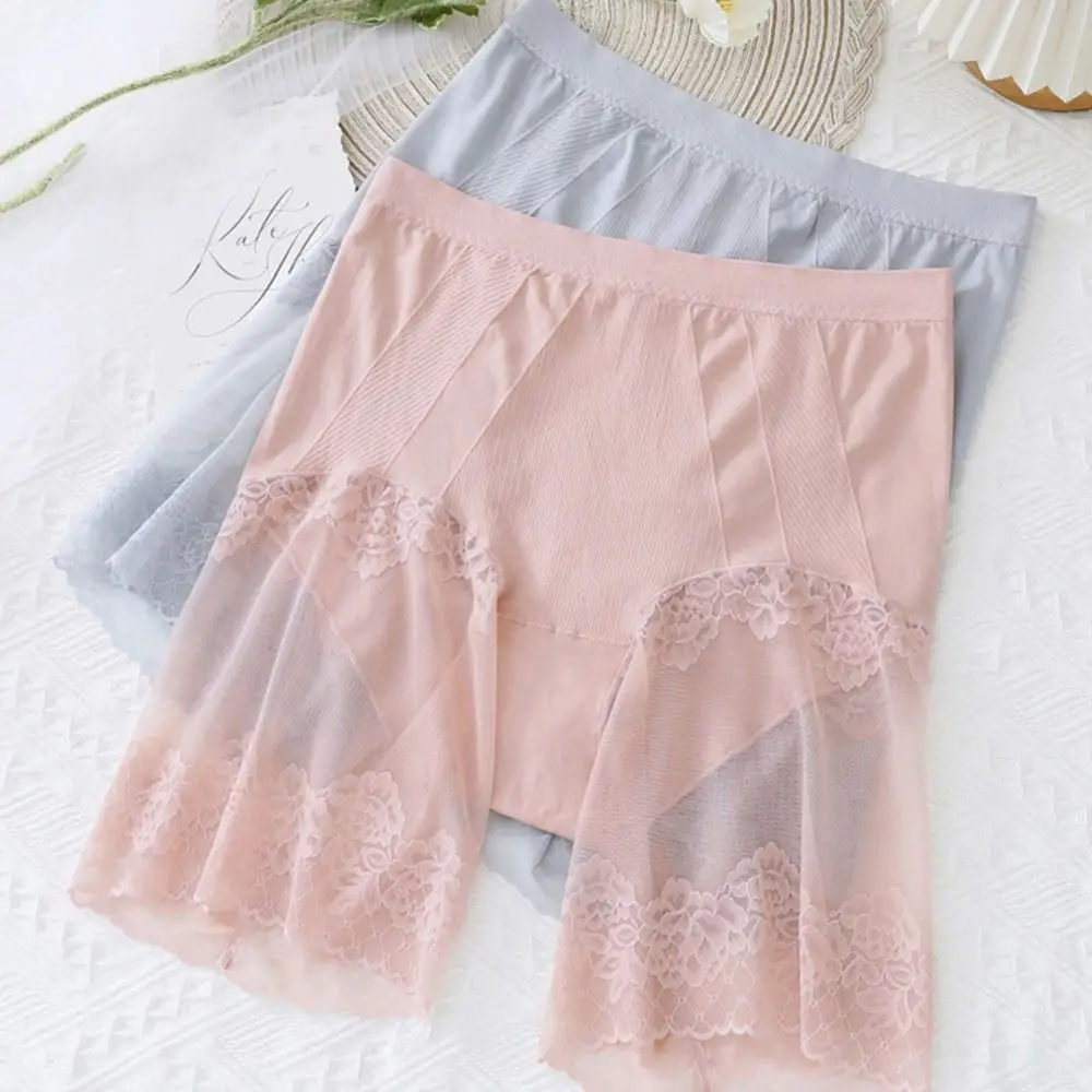 Summer High Waist Underskirt Boyshorts Female Lingerie Ladies Plus Size Shorts Anti Chafing Thigh Boxers Safety Short Pants