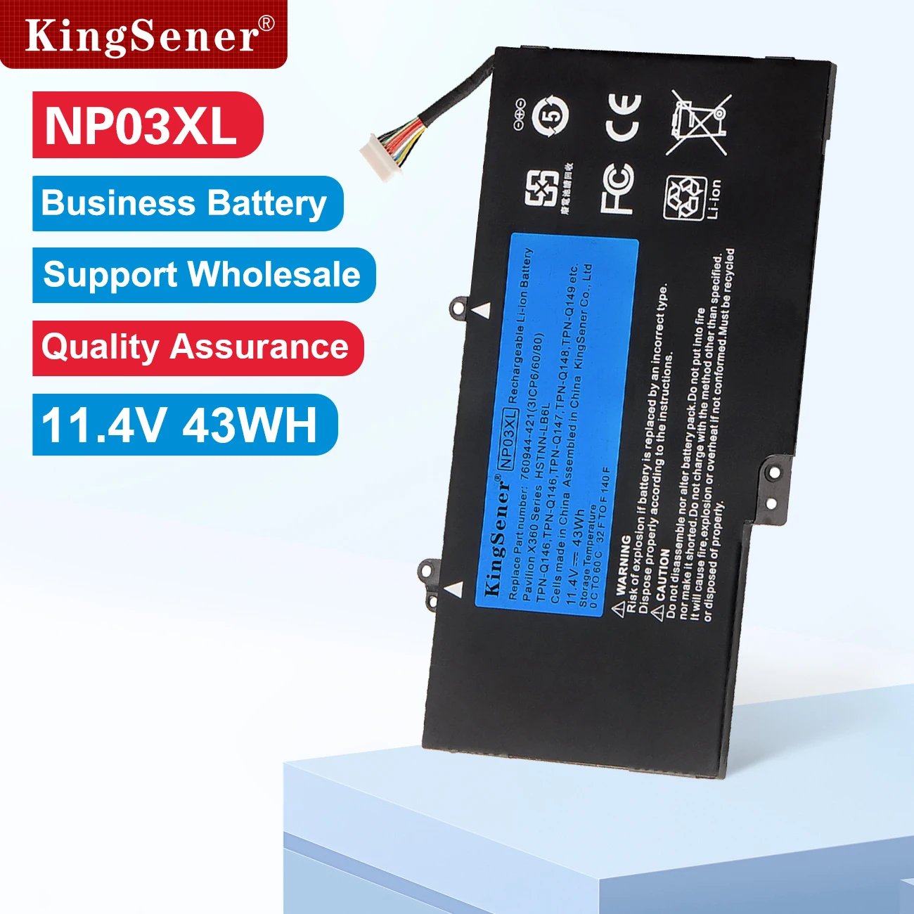 

Аккумулятор KingSener NP03XL для ноутбука HP Pavilion X360 13-A010DX