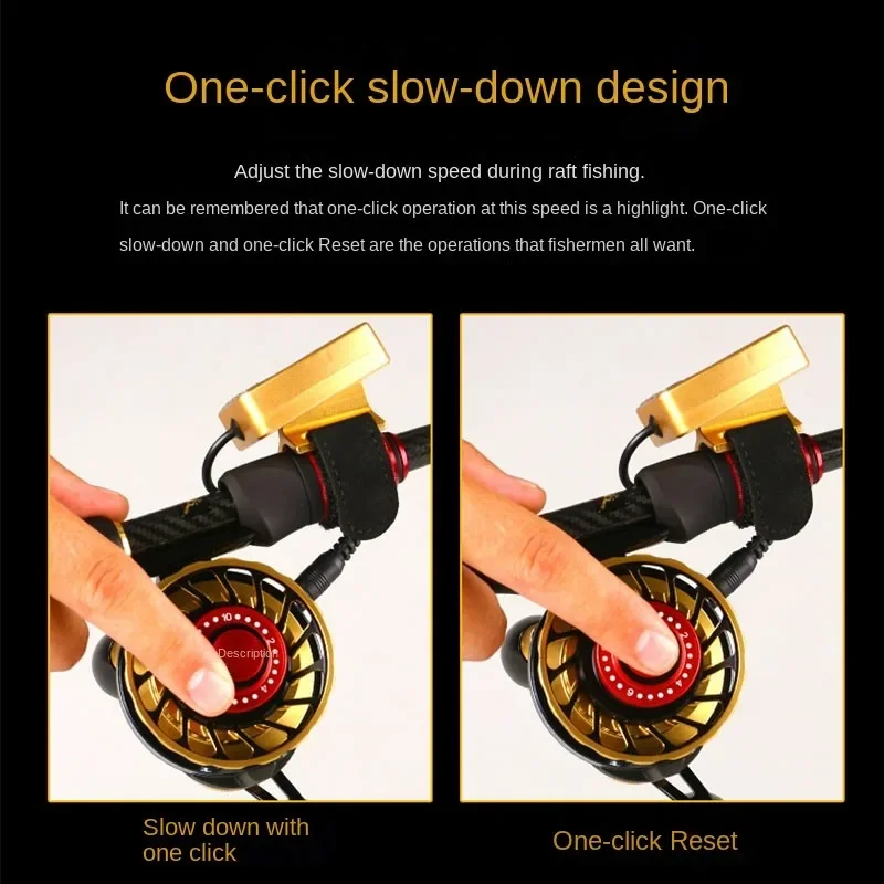Raft fishing wheel slow down digital display raft wheel full metal counting raft wheel alarm belt discharge force micro lead image 6