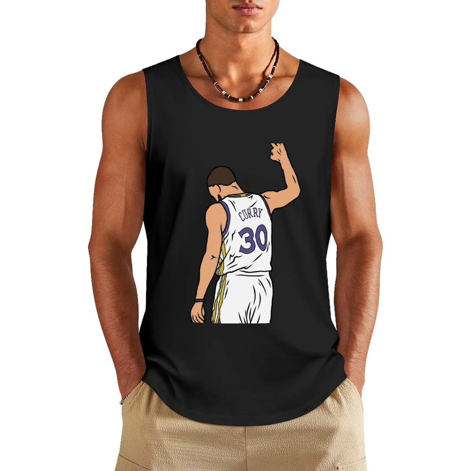 

Steph 3 Point Celebration Tank Top Men's gym t-shirt sleeveless t-shirts for men sports suits Gym T-shirts for men